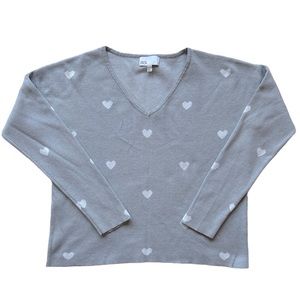 Nordstrom Rack V-Neck Heart Sweater Size Large